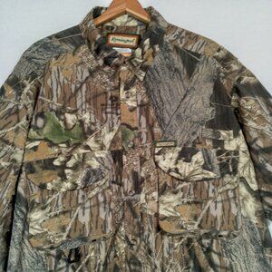 Vintage Remington Mossy Oak Break Up Camo Shirt XXL Vented Nylon Camouflage Hunt